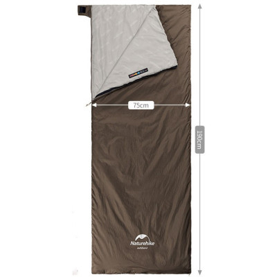 Спальний мішок Naturehike Summer надлегкий LW180 NH21MSD09 L (15C) M Brown (6927595777954-L)
