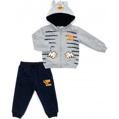 Спортивний костюм дитячий Breeze з тигриками (16109-80B-gray)