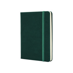 Книга записна Optima А6 SQUARE, тверда обкладинка, гумка, кремовий блок лінія, зелений (O20386-04)
