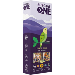 Вітаміни для птахів Special One Палички &quot;Квіткові&quot; для хвилястих папуг 90 г (4823082423477)