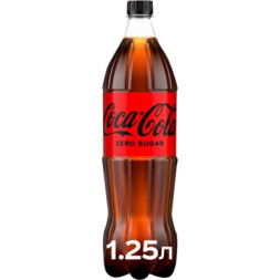 Напій Coca-Cola Zero Безалкогольний сильногазований Без цукру 1.25 л (5449000133724)