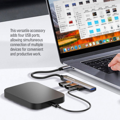 Концентратор ColorWay USB-C 4-в-1 USB2.0х3/USB3.0 (CW-HUB04)