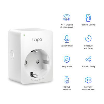 Розумна розетка TP-Link Tapo P100 (2-pack) (Tapo P100(2-pack))