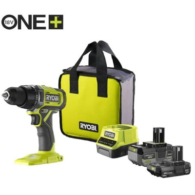Шуруповерт Ryobi ONE+ RDD18-2C415S 18V, 1х4Ah, 1х1.5Ah, 52Нм, 450/1750об/хв 1.3кг сумка (5133005612)
