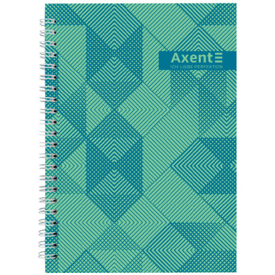 Блокнот Axent на спіралі А5 96 аркушів, клітинка, тверда обкладинка №34 (8032-34-A)