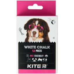 Крейда Kite біла кругла, 12 шт Dogs (K22-079-12)