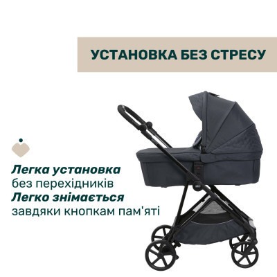 Коляска Chicco 2 в 1 Seety чорна (2900990869008) (87097.53.01)