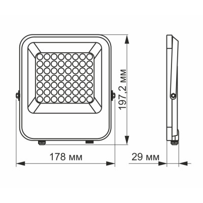 Прожектор Videx LED  PREMIUM 30W 5000K 220V Gray (VL-F2-305G-N)