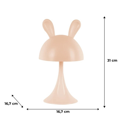 Нічник Kite Світильник LED з акумулятором Simple Bunny, персиковий (K25-317-1-4)