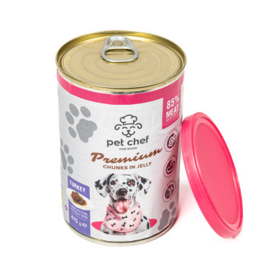 Вологий корм для собак Pet Chef З індичкою 415 г (4820255193601)