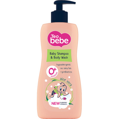 Дитячий шампунь Teo bebe Алое 2 в 1 Для волосся та тіла 200 мл (3800024045318)