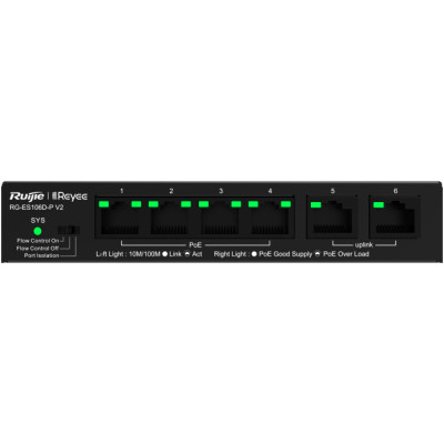 Комутатор мережевий Ruijie Networks RG-ES106D-P V2