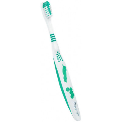 Дитяча зубна щітка Paro Swiss junior м&#039;яка Зелена (7610458007426-green)