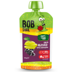 Дитяче пюре Bob Snail Равлик Боб Яблуко-чорна смородина 120 г (4820219343790)