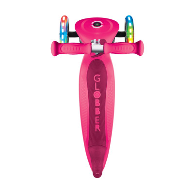Самокат Globber Primo Foldable Lights колеса з підсвіткою до 50 кг 3+ Рожевий (432-110-3)