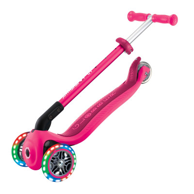 Самокат Globber Primo Foldable Lights колеса з підсвіткою до 50 кг 3+ Рожевий (432-110-3)