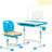 Парта зі стільцем Evo-kids (стіл+стілець+полиця+лампа) Blue (Evo-17 BL Ergo)