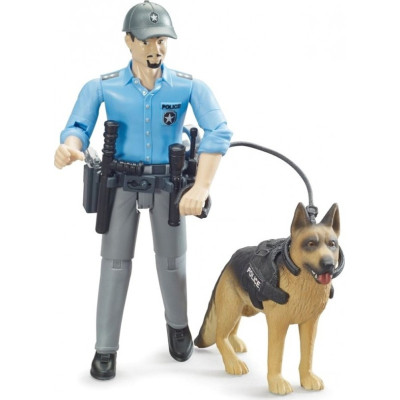 Фігурка Bruder Фігурка поліцейського з собакою (62150)