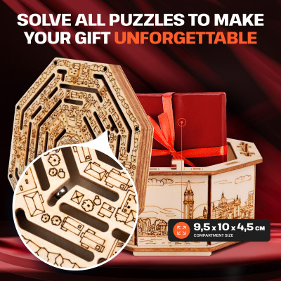 Головоломка EscapeWelt Дерев&#039;яна SECRET MAZE BOX (50045)