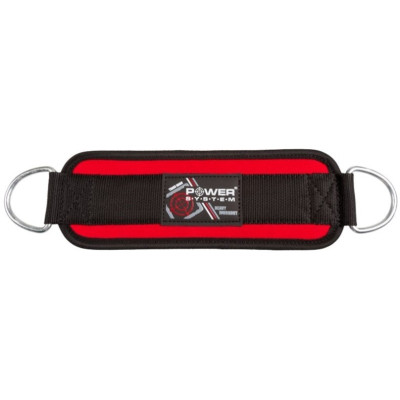 Манжета для тяги Power System Ankle Strap PS-3410 (PS-3410_Black_Red)