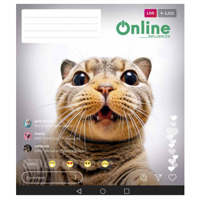 Зошит Школярик Online 48 аркушів лінія (048-3420L)