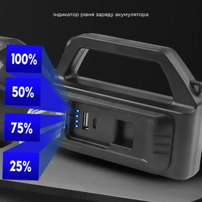 Ліхтар Quantum Tracker 3W LED+COB з функцією Power Bank (QM-FL1063)