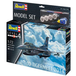 Збірна модель Revell набір Літак F-16D Tigermeet 2014 рівень 4, 1:72 (RVL-63844)
