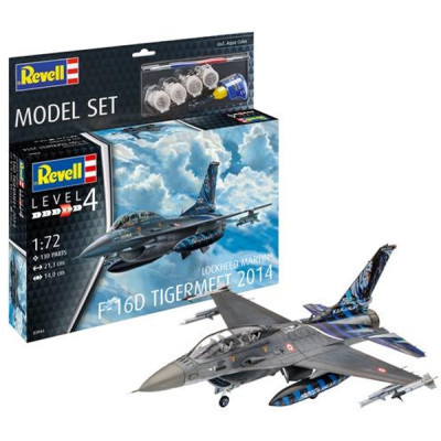 Збірна модель Revell набір Літак F-16D Tigermeet 2014 рівень 4, 1:72 (RVL-63844)