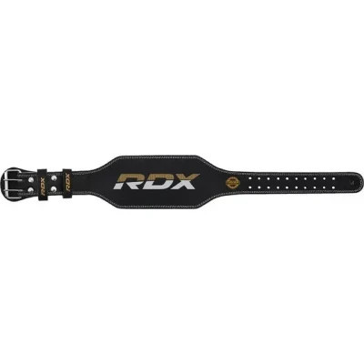 Атлетичний пояс RDX 4 шкіряний Black Gold M (WBS-4RB-M)