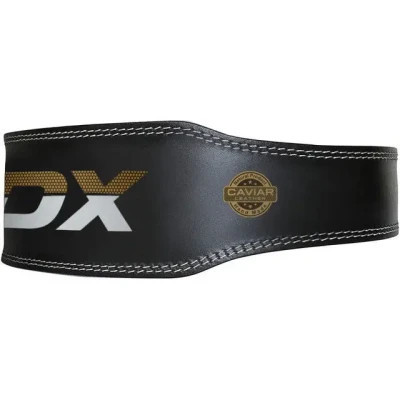 Атлетичний пояс RDX 4 шкіряний Black Gold M (WBS-4RB-M)