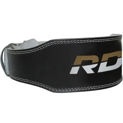 Атлетичний пояс RDX 4 шкіряний Black Gold M (WBS-4RB-M)