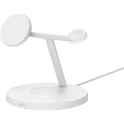 Зарядний пристрій Belkin 3in1 Magnetic Pad Qi2 15W White (WIZ032KQWH)