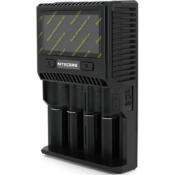 Зарядний пристрій для акумуляторів Nitecore SC4 (4 channels, LCD, Li-ion, Ni-MH, Ni-Cd, AA(R6), ААA(R03), AAAA, С(R14), 3A) (NITD4LCDSC4)