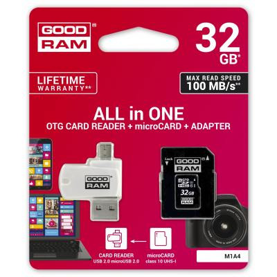 Карта пам&#039;яті Goodram 32GB microSDHC class 10 UHS-I (M1A4-0320R12)