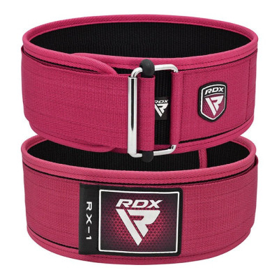Атлетичний пояс RDX RX1 Weight Lifting Belt Pink XS (WBS-RX1P-XS)
