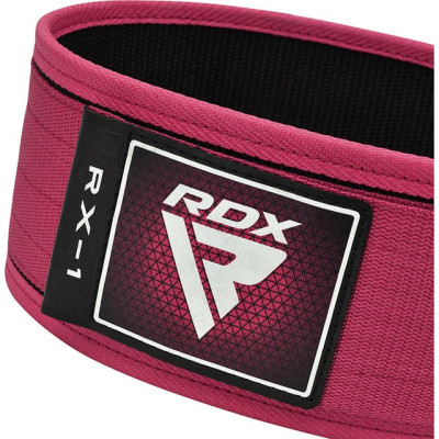 Атлетичний пояс RDX RX1 Weight Lifting Belt Pink XS (WBS-RX1P-XS)
