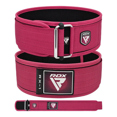 Атлетичний пояс RDX RX1 Weight Lifting Belt Pink XS (WBS-RX1P-XS)
