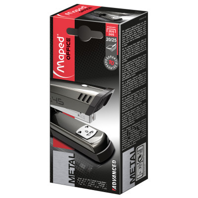 Степлер Maped ADVANCED METAL, металевий, 25л., (Скоби №24 / 6, 26/6), сріб (MP.354510)