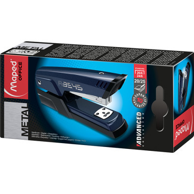 Степлер Maped ADVANCED METAL, металевий, 25л., (Скоби №24 / 6, 26/6), сріб (MP.354510)