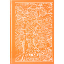 Книга записна Axent Maps Prague А4 в твердій обкладинці 96 аркушів в клітинку Пе (8422-542-A)