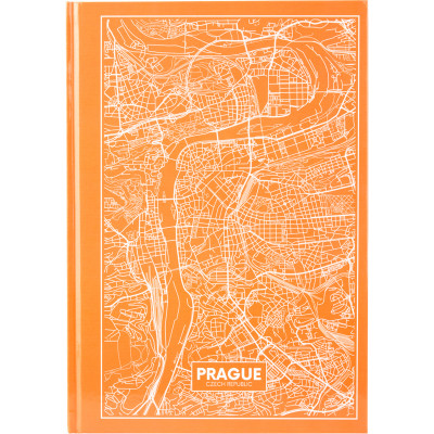 Книга записна Axent Maps Prague А4 в твердій обкладинці 96 аркушів в клітинку Пе (8422-542-A)