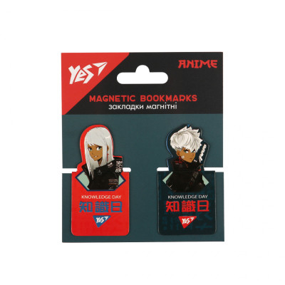 Закладки для книг Yes магнітні Anime, висікання, 2 шт (708400)