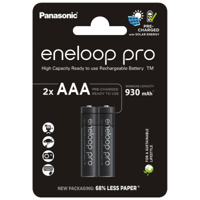 Акумулятор Panasonic AAA Eneloop 930mAh Pro NI-MH * 2 (BK-4HCDE/2CP)