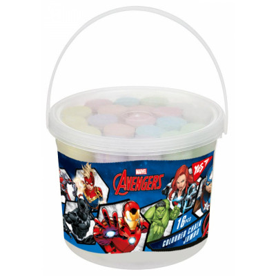 Крейда Yes кольорова 16 шт. JUMBO у відрі &quot;Marvel&quot; (400381)