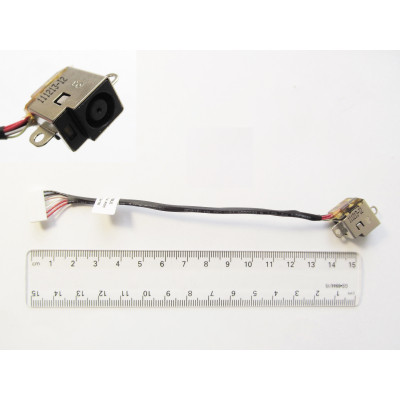 Роз&#039;єм живлення ноутбука з кабелем для HP PJ362 (7.4mm x 5.0mm + center pin), 7-pin, Универсальный (A49055)