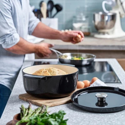 Каструля KitchenAid чавунна з кришкою 5,2 л Чорна (CC006061-001)