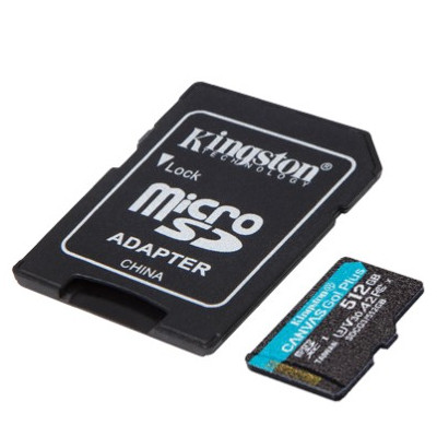Карта пам&#039;яті Kingston 512GB microSDXC class 10 UHS-I U3 A2 Canvas Go Plus (SDCG3/512GB)