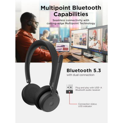 Навушники Lenovo Wireless VoIP Headset (Teams) Black (4XD1M80020)
