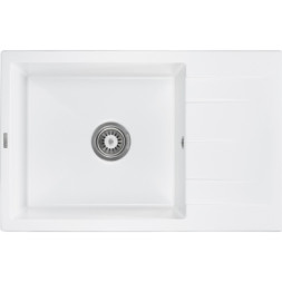 Мийка кухонна GRANADO NAVIA white з сифоном (775*495mm.) (gr3805)
