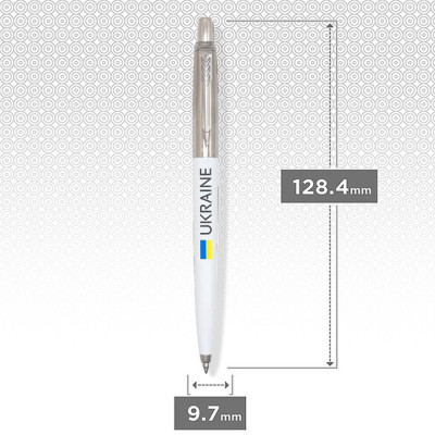 Ручка кулькова Parker JOTTER 17 Originals UKRAINE White CT BP Прапор + Ukraine (15032_T1403u)